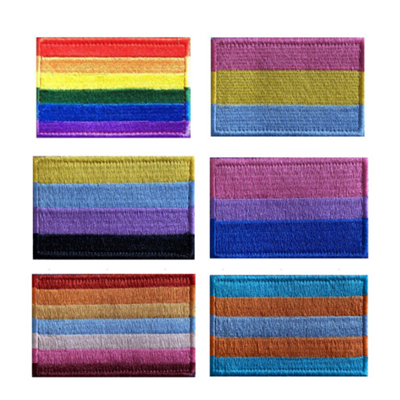 Embroidered Patchwork Magic Outdoor Supplies Rainbow Flag