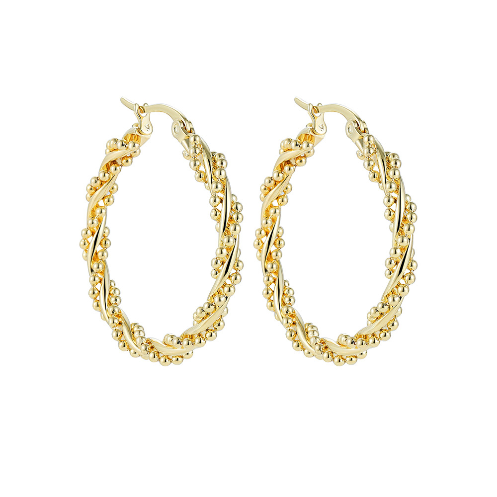 Title 2, Fashion Round Chain Twist Earrings