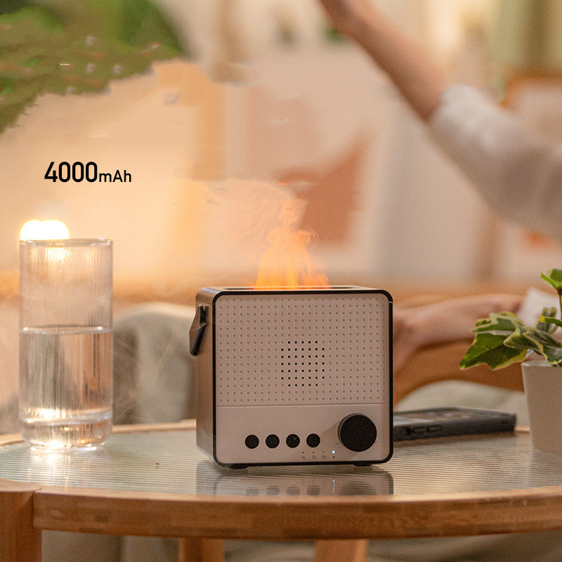 Simulation Wireless Bluetooth Colorful Flame Aroma Diffuser