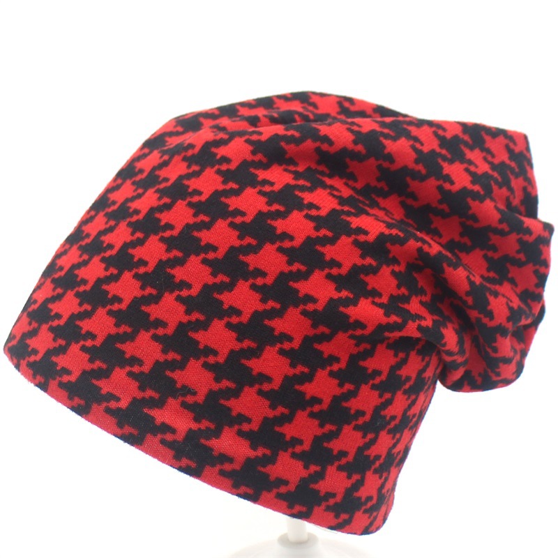 Title 3, Houndstooth hooded light and warm confinement hat