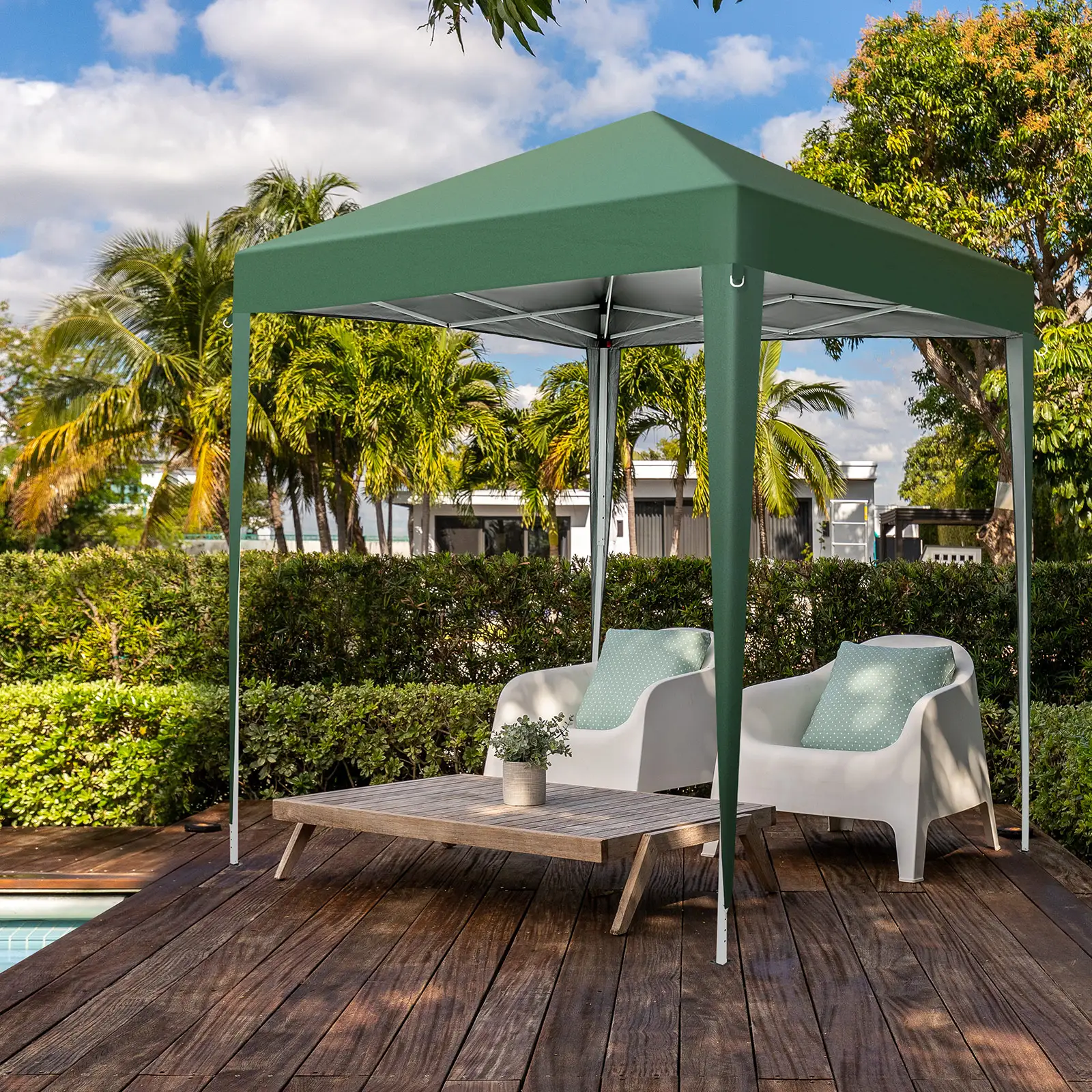 Green Non Enclosed Folding Shed