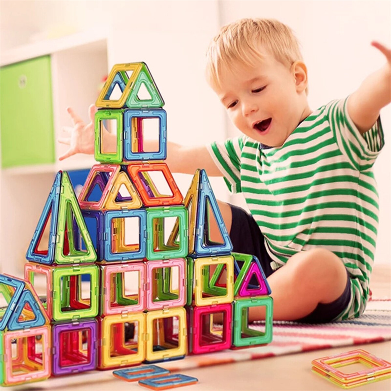 Magnetic Building Blocks DIY Magnets Toys For Kids Designer Construction Set Gif