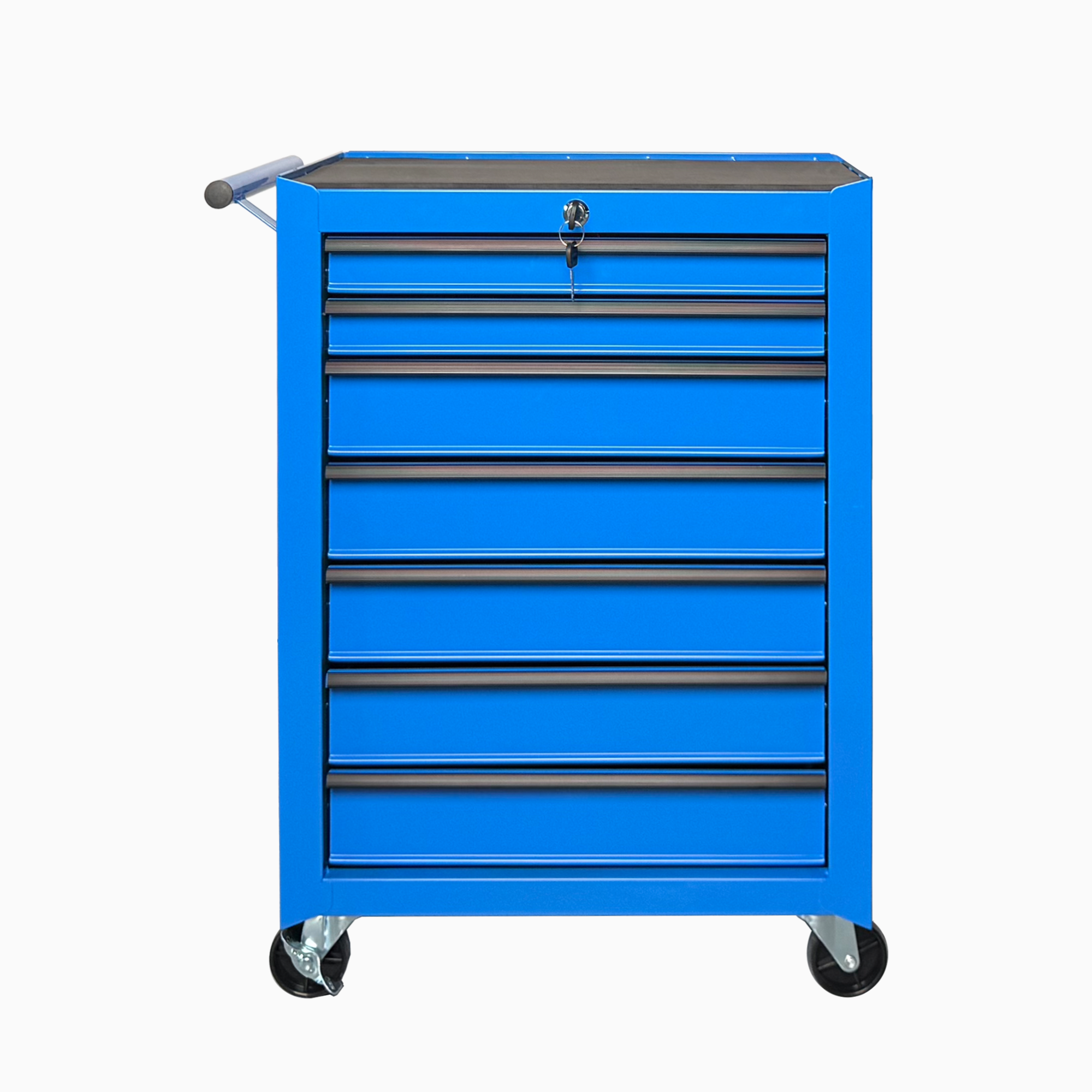 Rolling Metal Tool Chest With 7 Drawers, 20inch 7-Drawer Tool Chest Cabinet With Ball Bearing Drawer Slides, Steel Tool Storage Box Organizer -BLUE