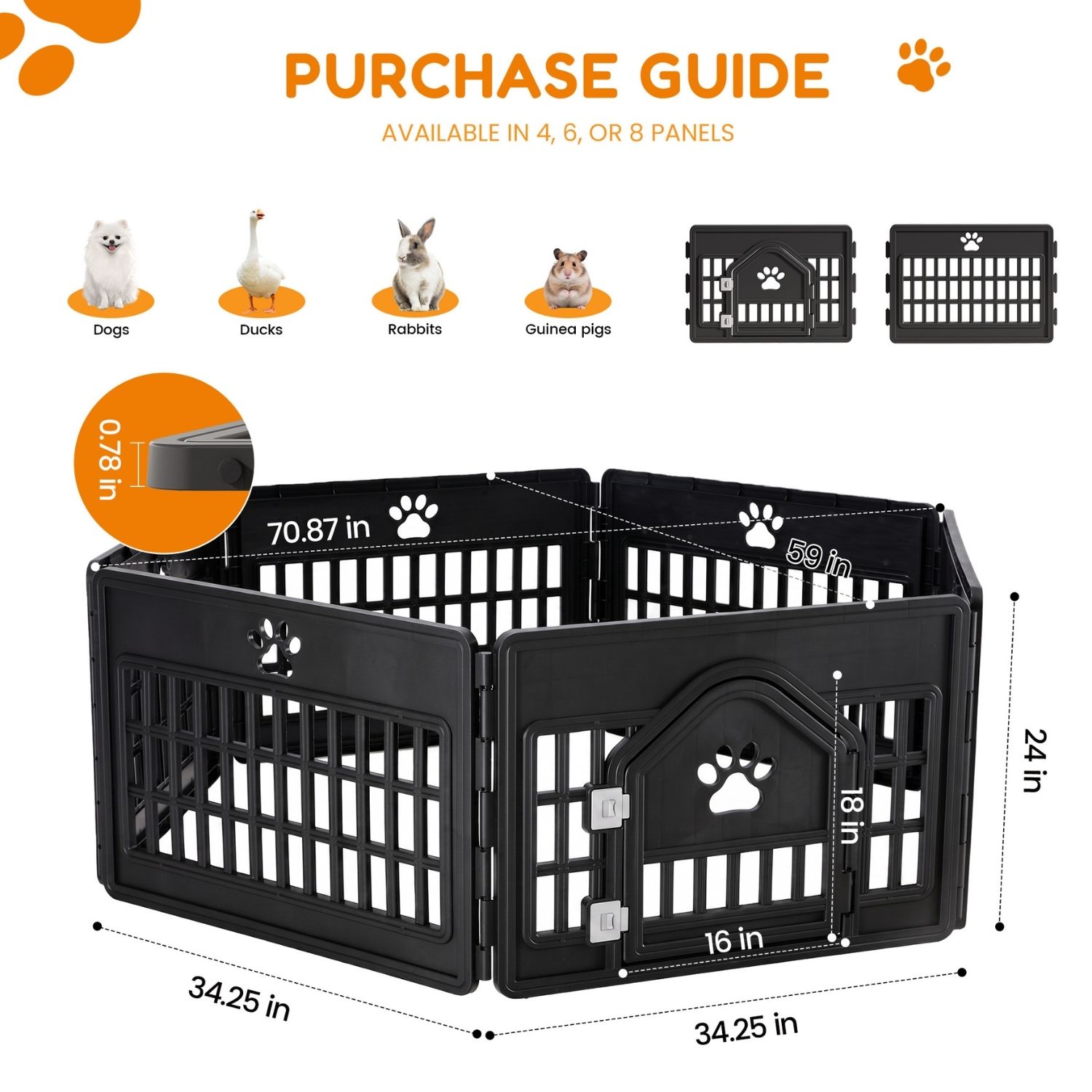 Plastic Dog With Movable Enclosure, Suitable For Small And Medium-sized Dogs, Cats And Rabbits. image 7