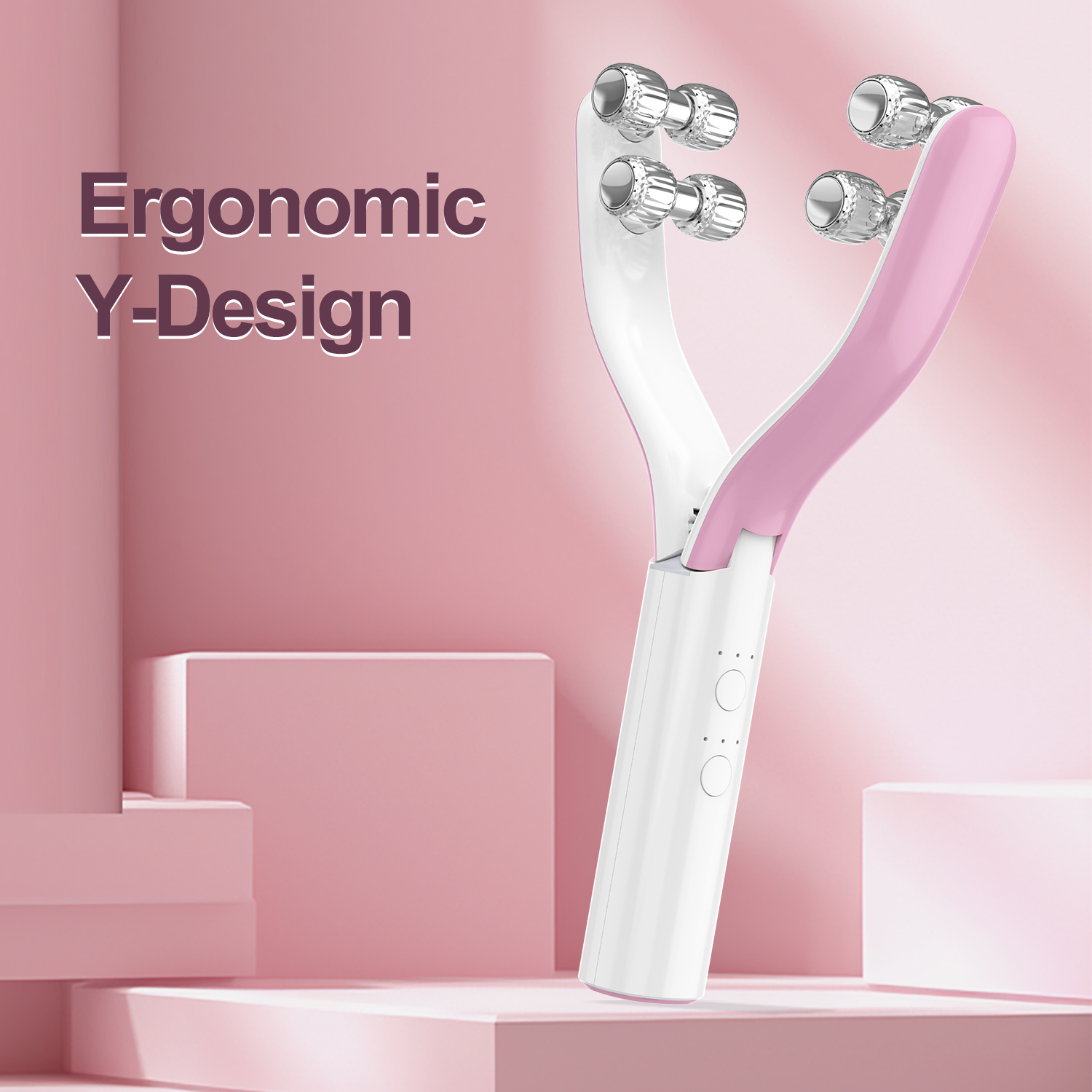 Popular Style Microcurrent Face Massager V Shape Face Lift Care Anti Wrinkles Cheeks And Chin Face Slimming Y Shape Roller