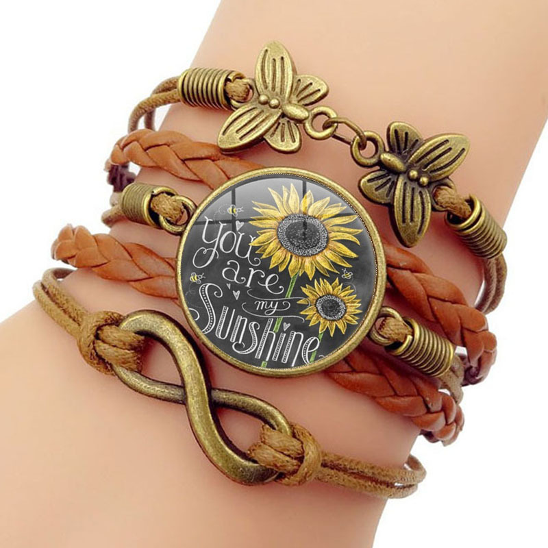 Gemstone Bracelet Vintage Butterfly Ornament