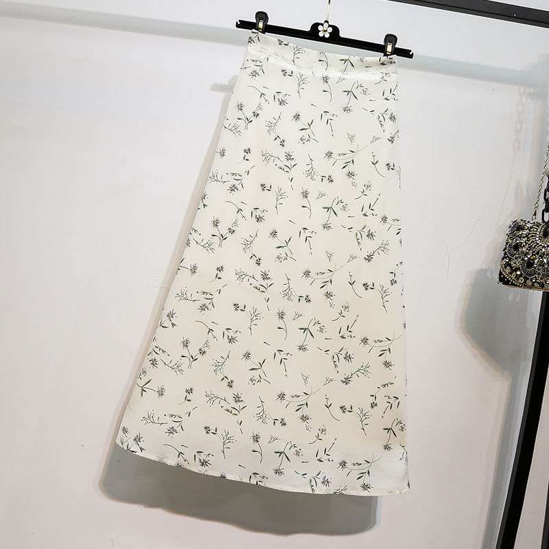 All-match Crotch Mid-length Chiffon A-line Skirt