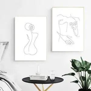 Chic Feminine Canvas Simple Wall Art Home Decor – image 2