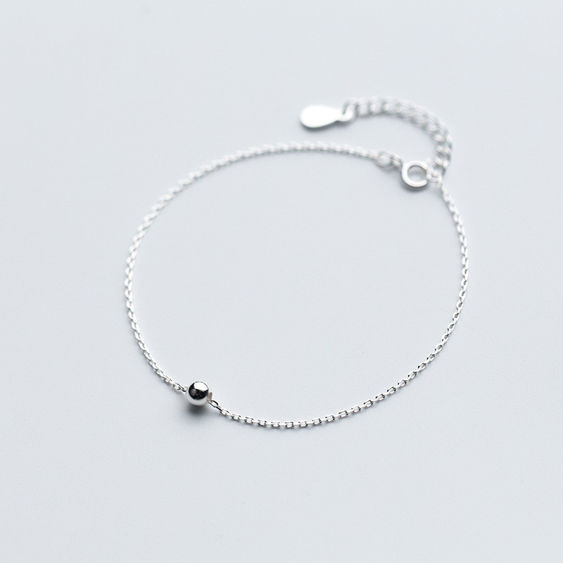 Simple Light Bead Bracelet Personality Small Silver Ball Bracelet