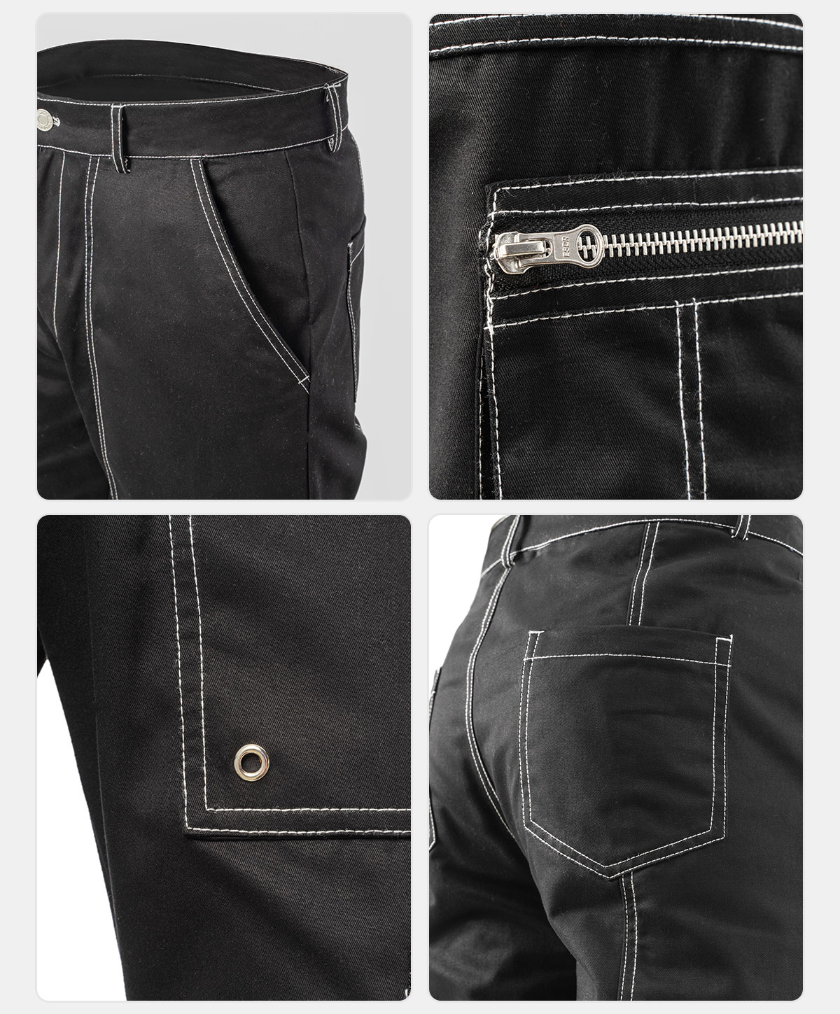 Title 6, Deconstructed Cargo Pants for Men Straight Wide...