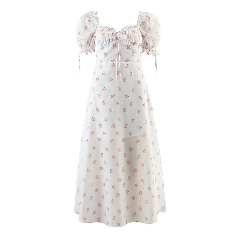 Fit And Slim  Slit Short Sleeve Dress