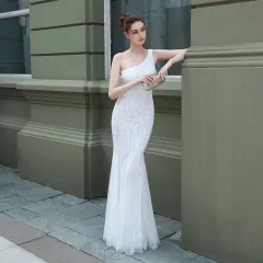Fairy Fantasy Celebrity Party Evening Dress - White - View 1