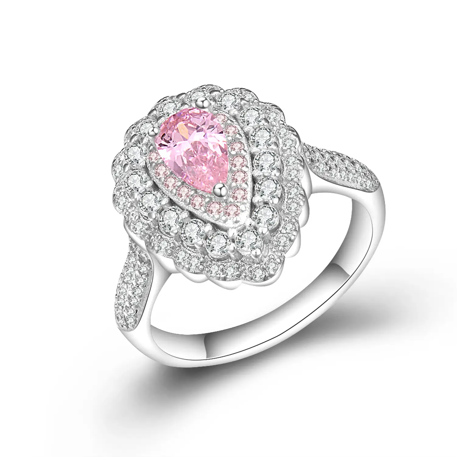Diamond Ring Colorful Crystals Women's Ring Horse Eye Olive Shape