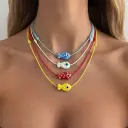 Colorful Fish Pendant Necklace, Adjustable Wax Cord Chain, Cute Polka Dot Fish Charm, Minimalist Boho Style Statement Jewelry For Women view 11
