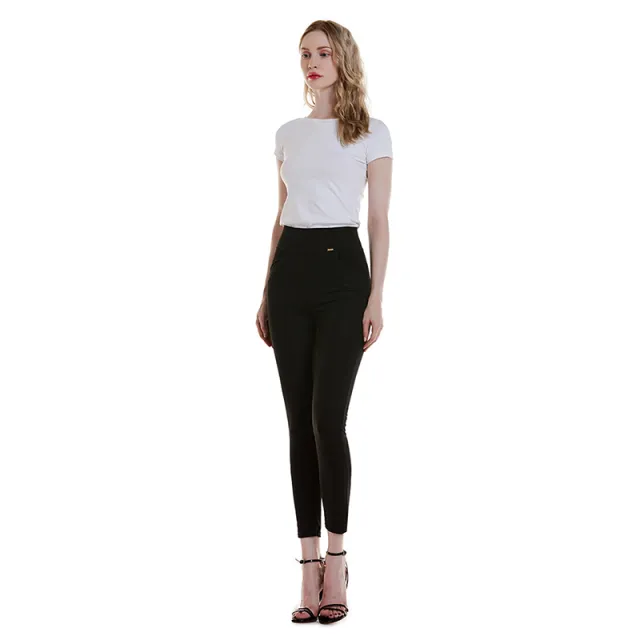 High Waist Black Outer Wear Leggings Casual Black - Shop at LoveMi