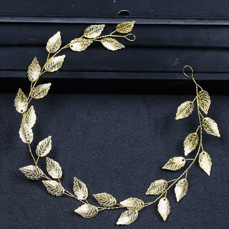 Handmade Golden Leaf Hair Band - Image 5