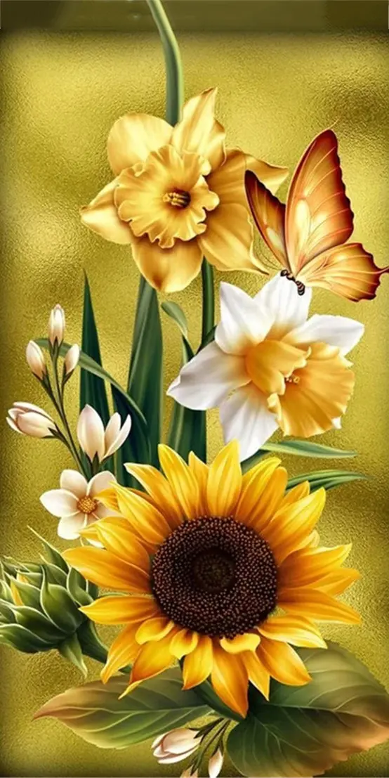 Home Simple Sunflower Pattern Diamond Painting Cross Stitch