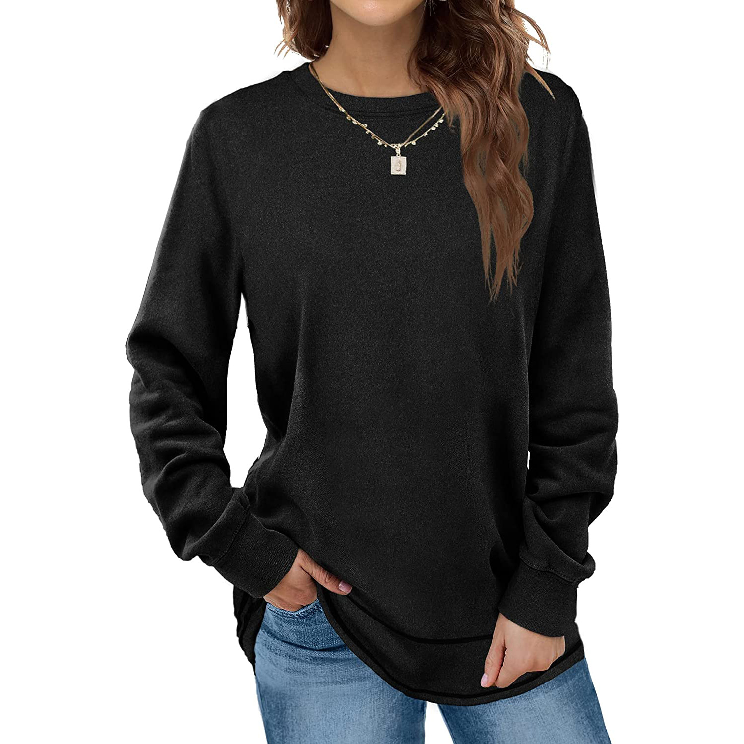 Title 2, Sweatshirt Crew Neck Long Sleeve Shirt