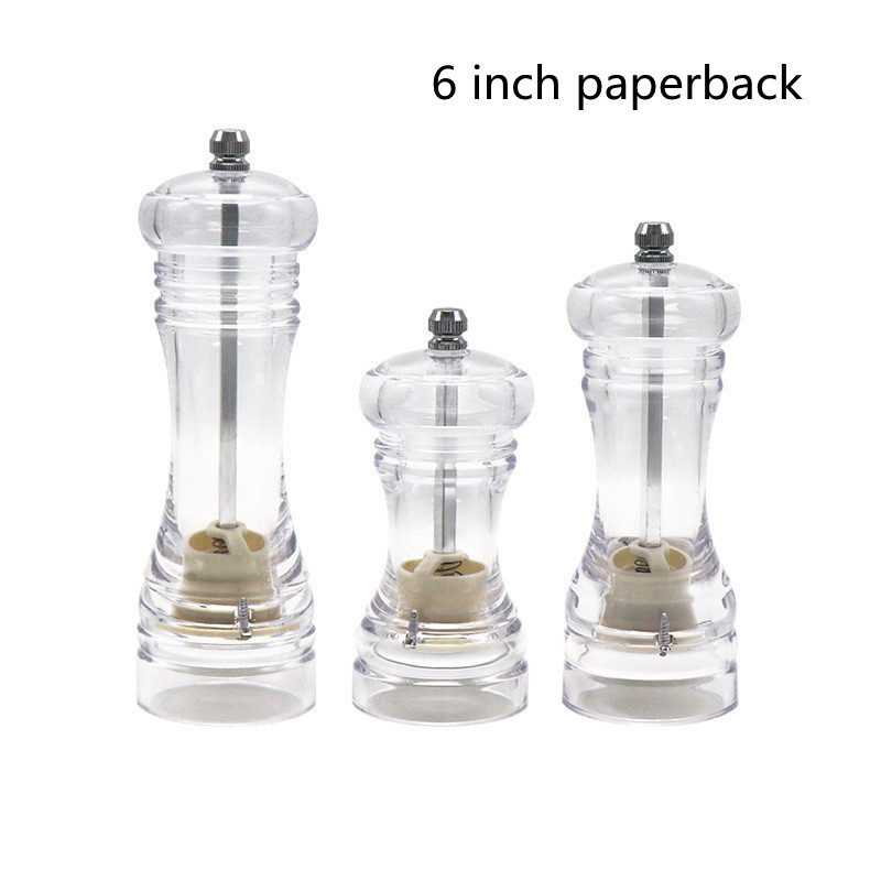 Title 3, Acrylic Grinder Transparent Manual Pepper Grind...