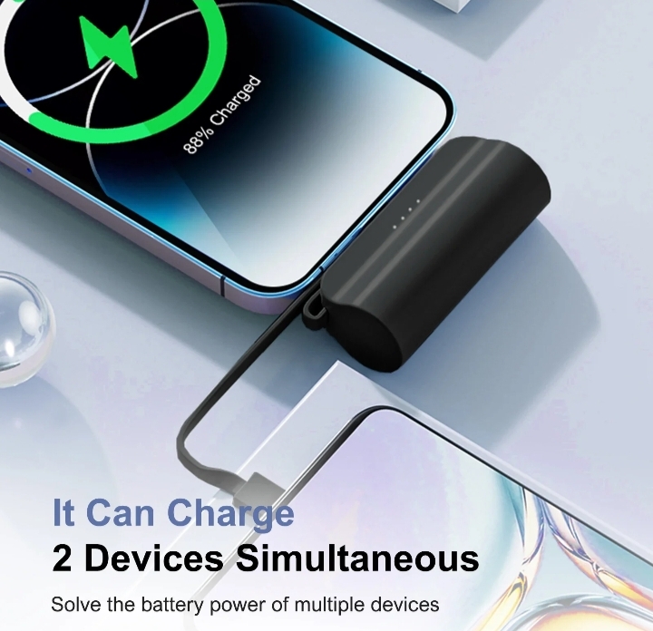 Mini Portable Power Bank Capsule Fast Charging Pocket Size Emergency Battery thumbnail 8