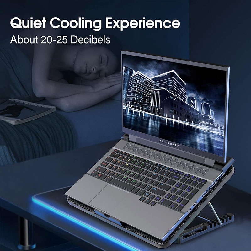 13-17inch Laptop Cooling Pad With 6 Quiet Fans, 6 Height Wind Speed — image 10