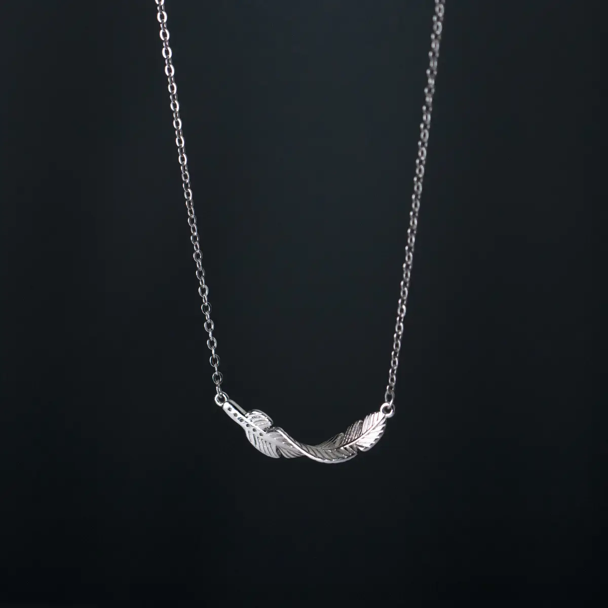 Silver Simple Temperament Women's Diamond Necklace