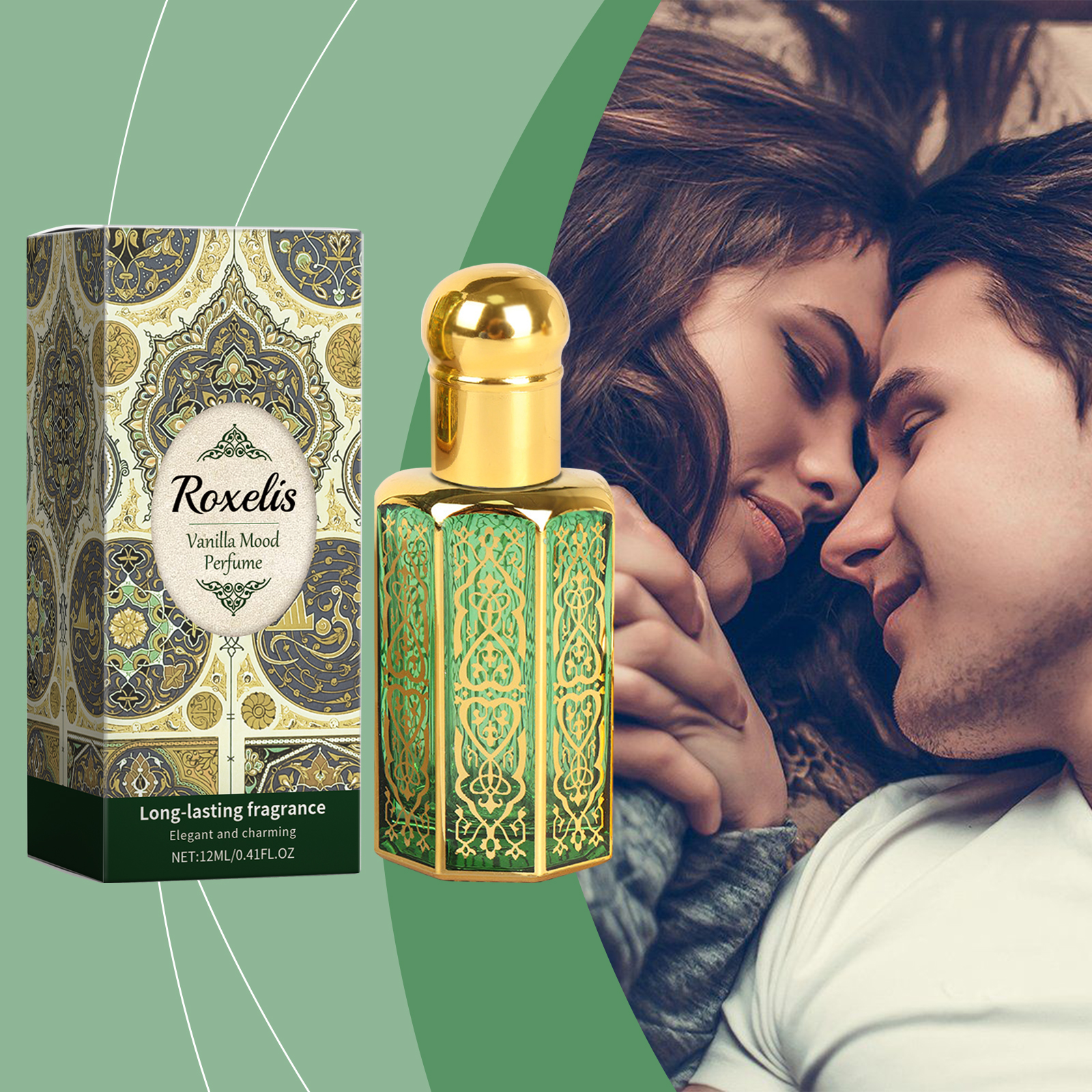 Vanilla Mood Arabian Roll On Perfume Oil, 12ML Long Lasting Floral Vanilla Scent For Women