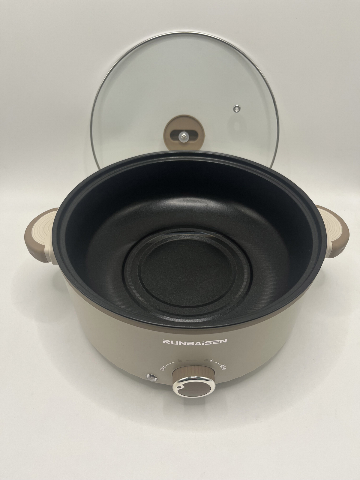 4.5L Electric Slow Cooker Glass Lid Non Stick Rice Cooking Frying Pan Stew Pot — image 6
