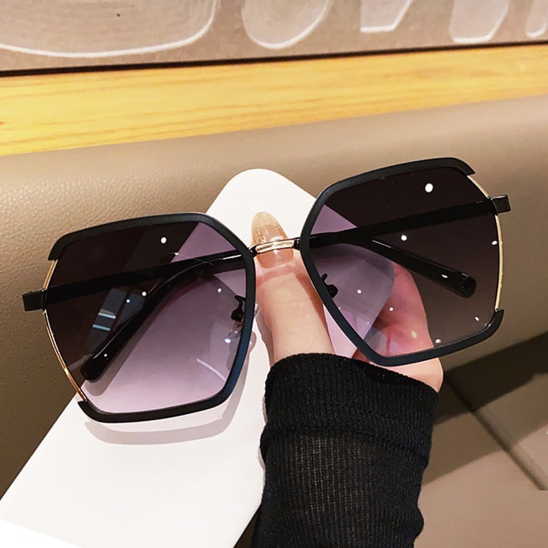 Metal Half Frame Women’s Sunglasses Protect Against UV Rays
