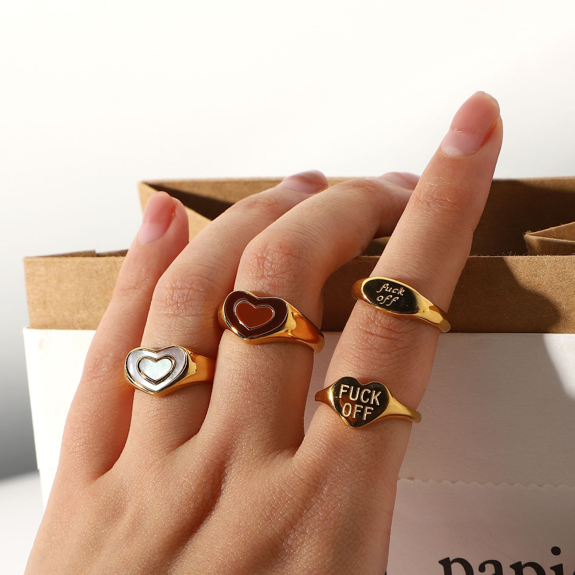 Fashion INS Net Red Same Titanium Steel Ring