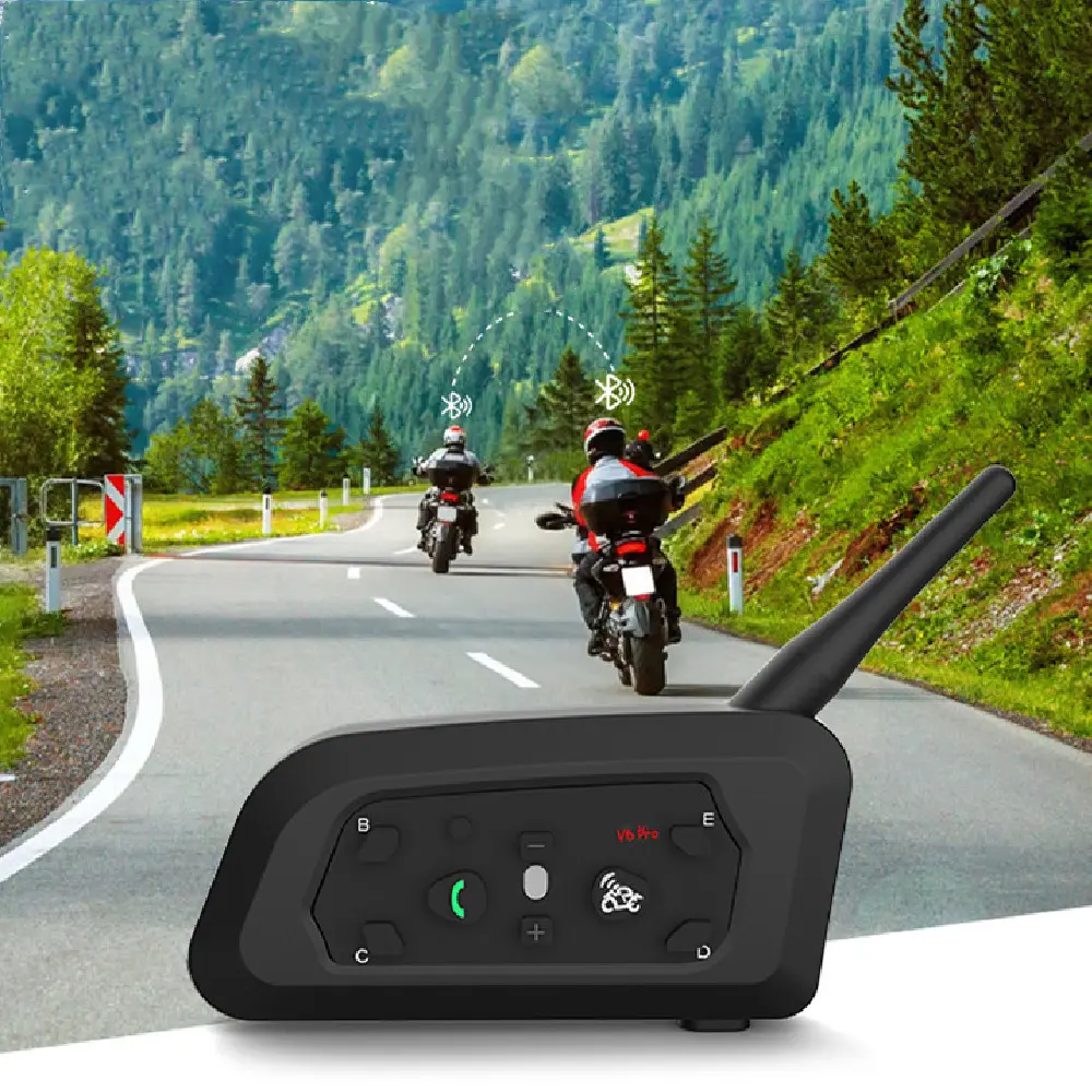 800m All Five Motorcycle Helmet Bluetooth Intercom V6pro Single