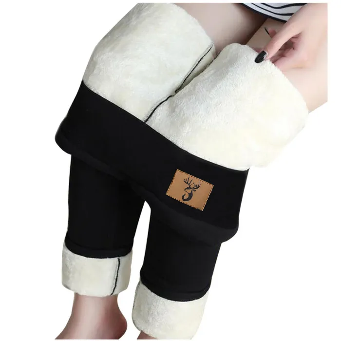 Women's Casual Elastic High-waisted Slim Pants - Black