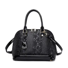 Three-piece Handbag Set Embossed Shoulder - Black - View 1