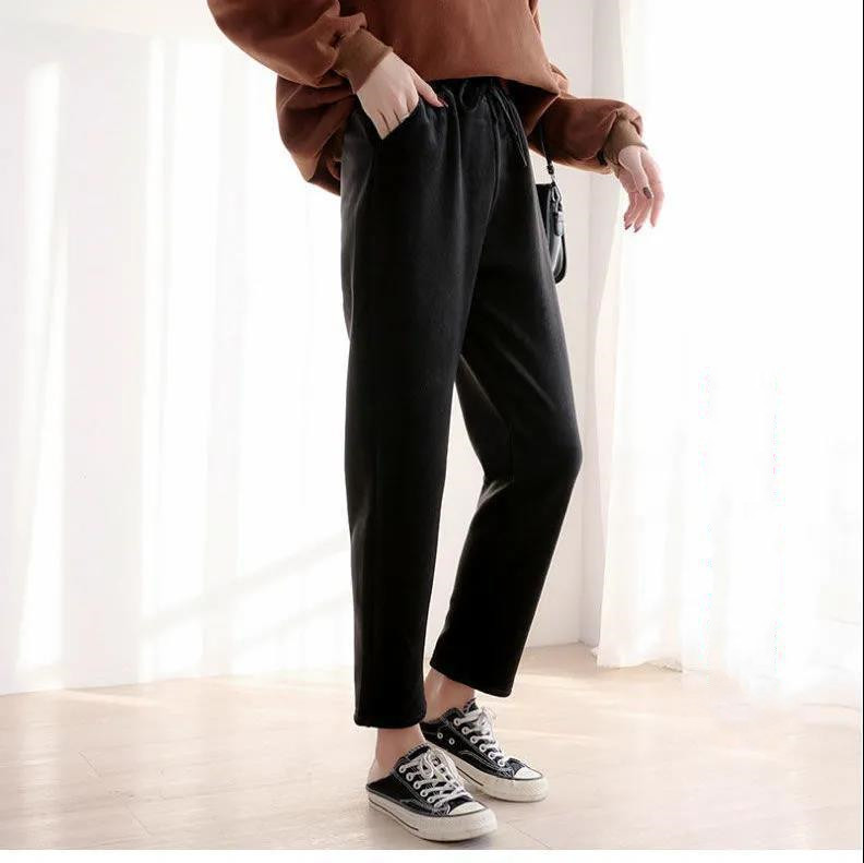 Title 7, Plus Velvet Casual Straight Loose Loose Wild Th...