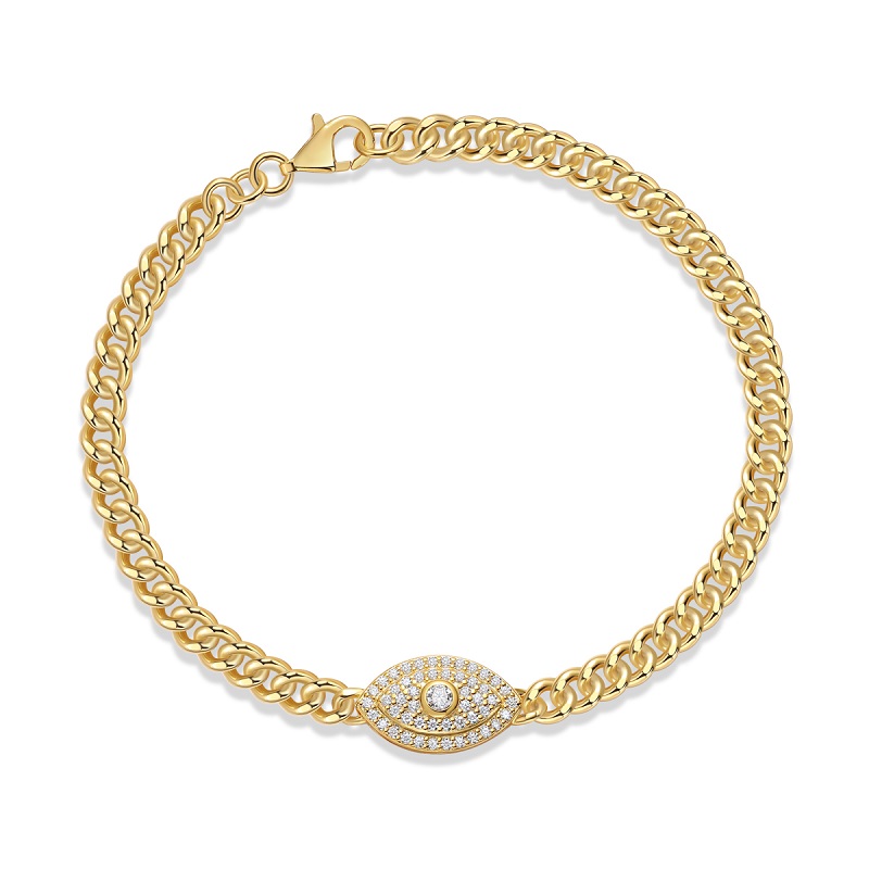 Set With Top-quality Moissanite, This Luxurious And Fashionable Light Luxury Trend Jewelry Silver Bracelet Is S925 Silver-plated With Gold