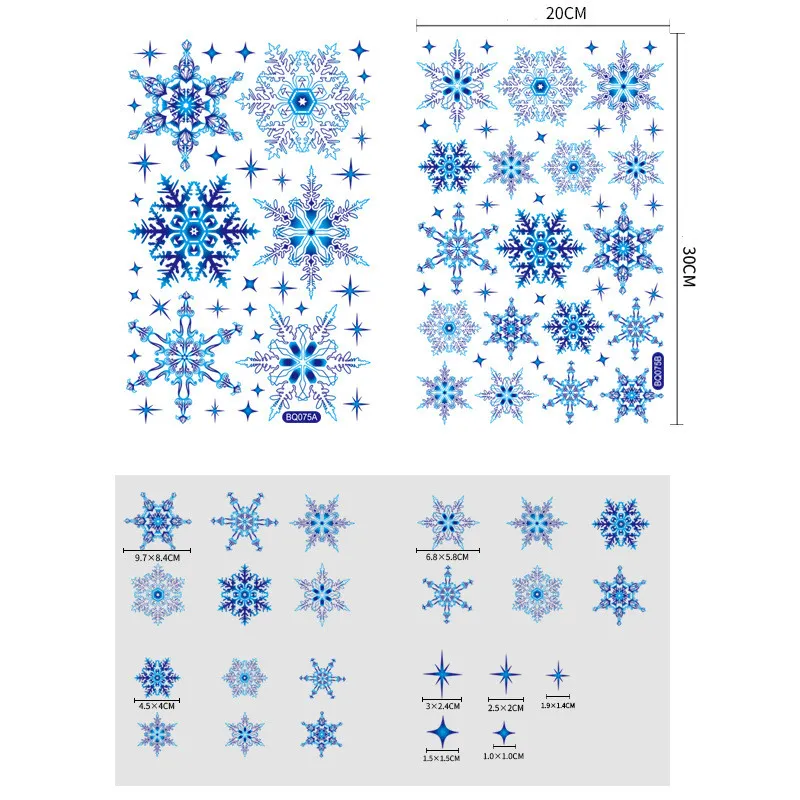 Christmas Elk Snowflake Sticker Decoration Glass Window Kids Room Christmas Wall Stickers Home Decals Decoration – image 6