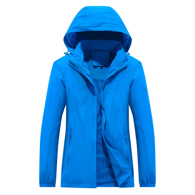 Autumn Women's Outdoor Thin Jacket Windproof Tooling Sports Windbreaker Blue - Shop at LoveMi