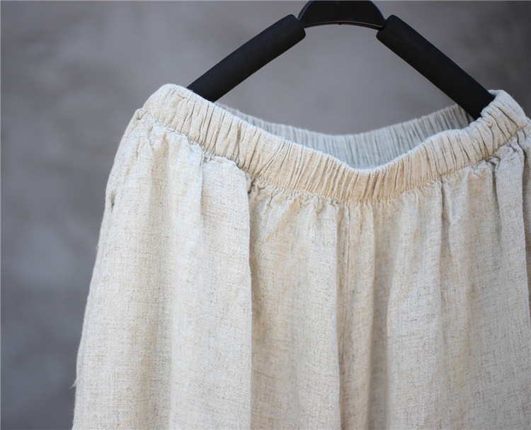 Title 9, Retro-Culottes aus Stone-Washed-Leinen mit weit...