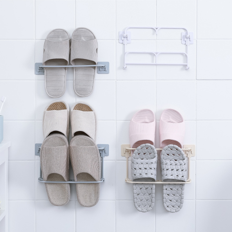 Title 11, Foldable Bathroom Slippers Rack Wall-mounted Sl...