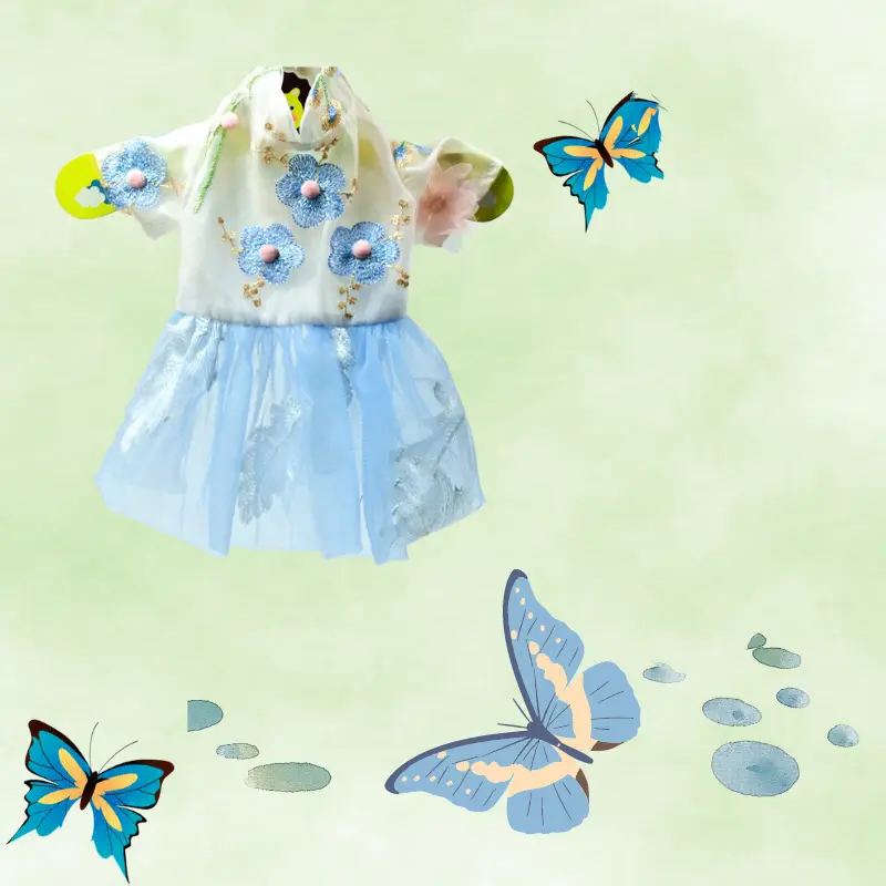 Cat Hanfu Clothes Pet Summer Thin Section
