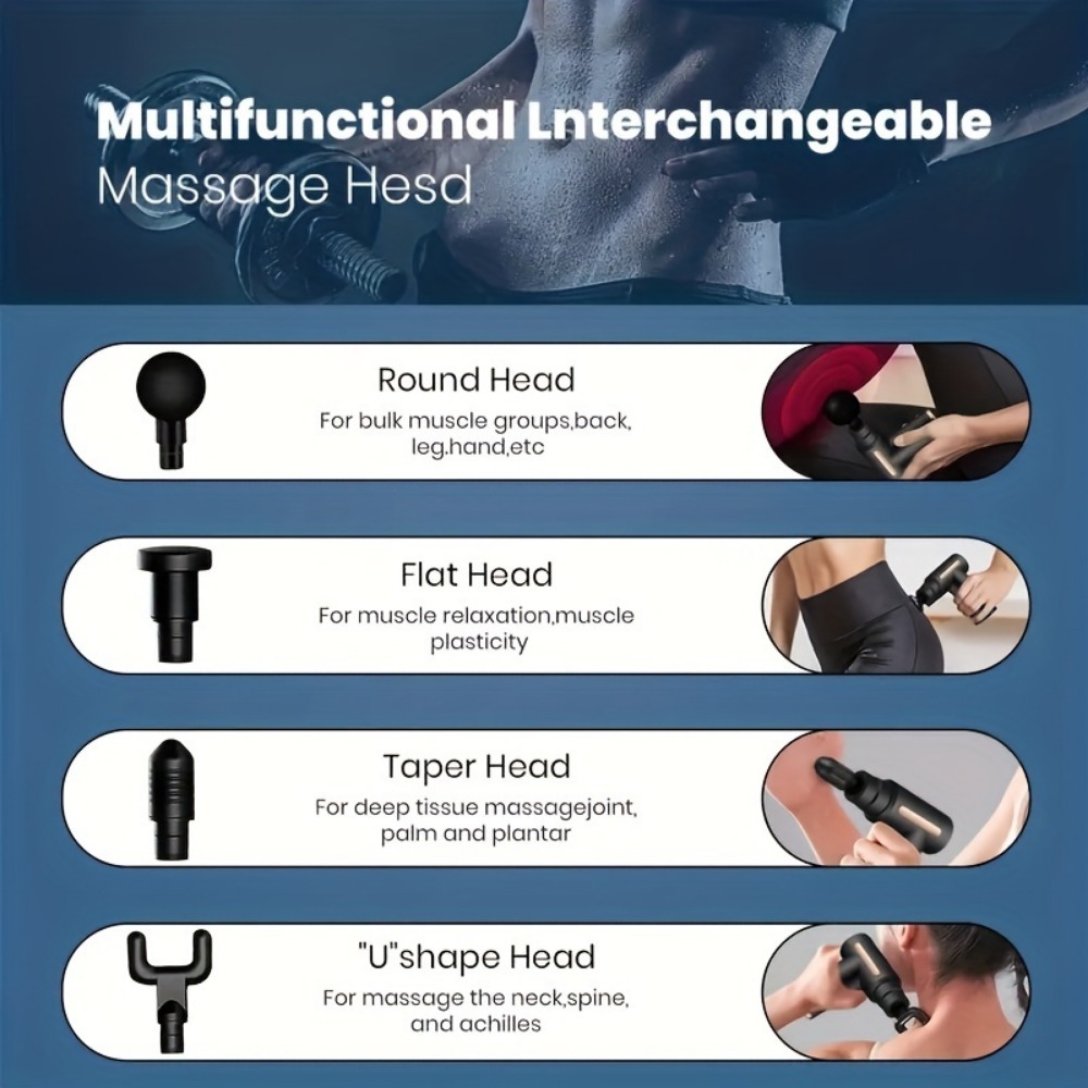 Random Color Fascia Gun Household Portable Muscle Relaxer USB Rechargeable Small Massager Mini Fascia Gun — foto 5