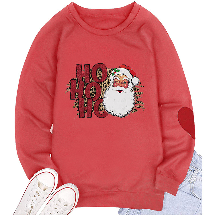 Title 9, Santa Print Crew Neck Sweatshirt