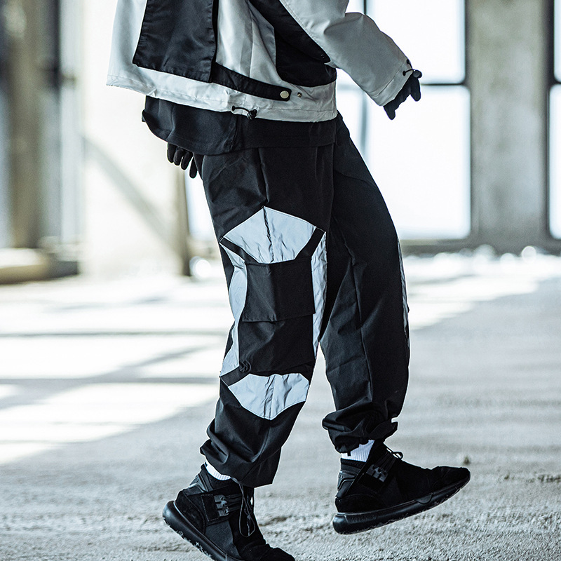 Multi-pocket Drawstring Overalls Men's Spring