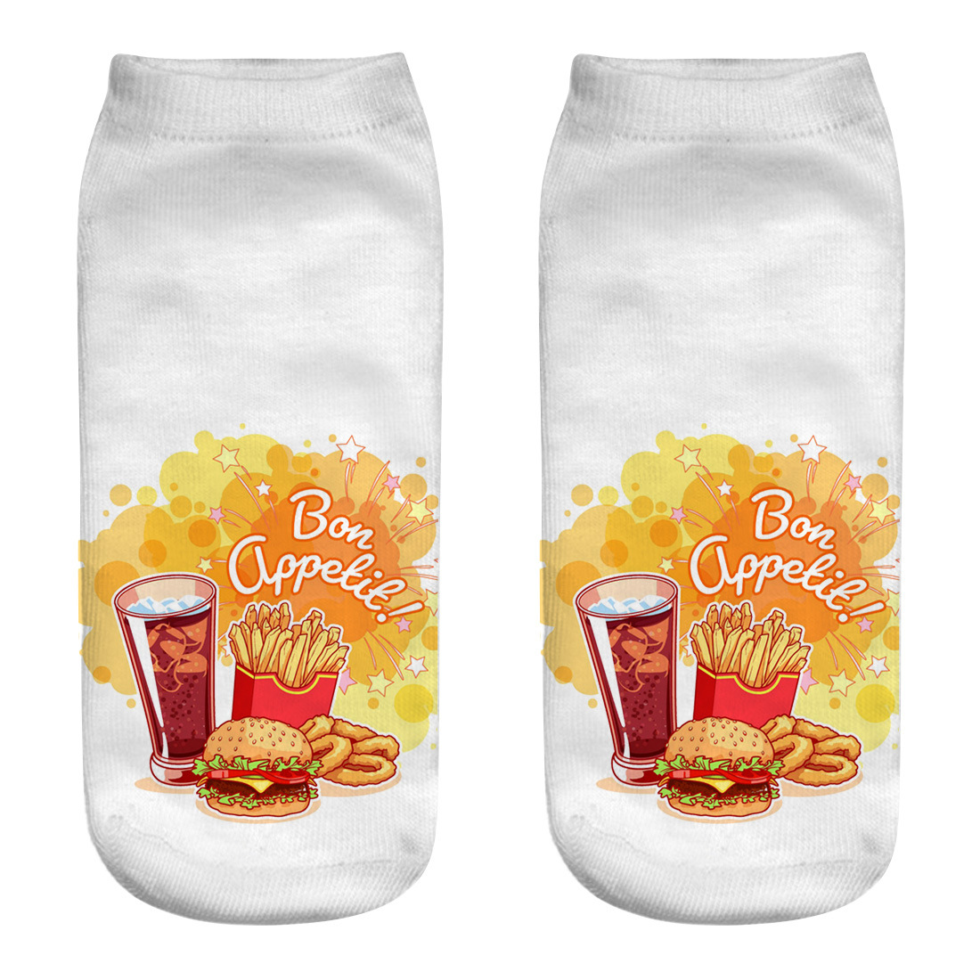 Title 5, Hamburger fries series 3D printing socks