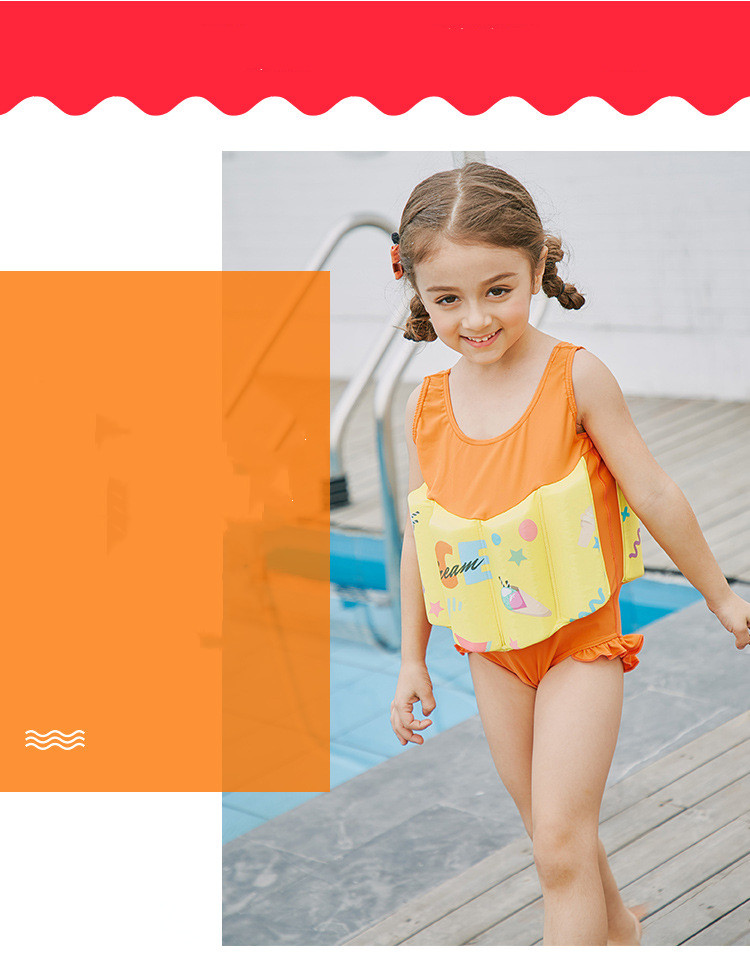 Children's Life Jackets Buoyancy One-piece Swimsuits Baby Girl Life Jackets - Image 4