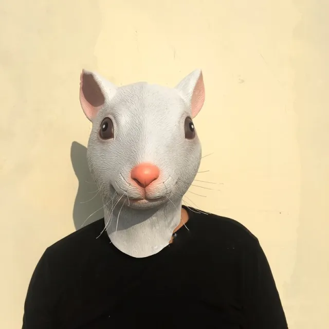 Animal Latex Mask Funny Dance Performance White - Shop at LoveMi