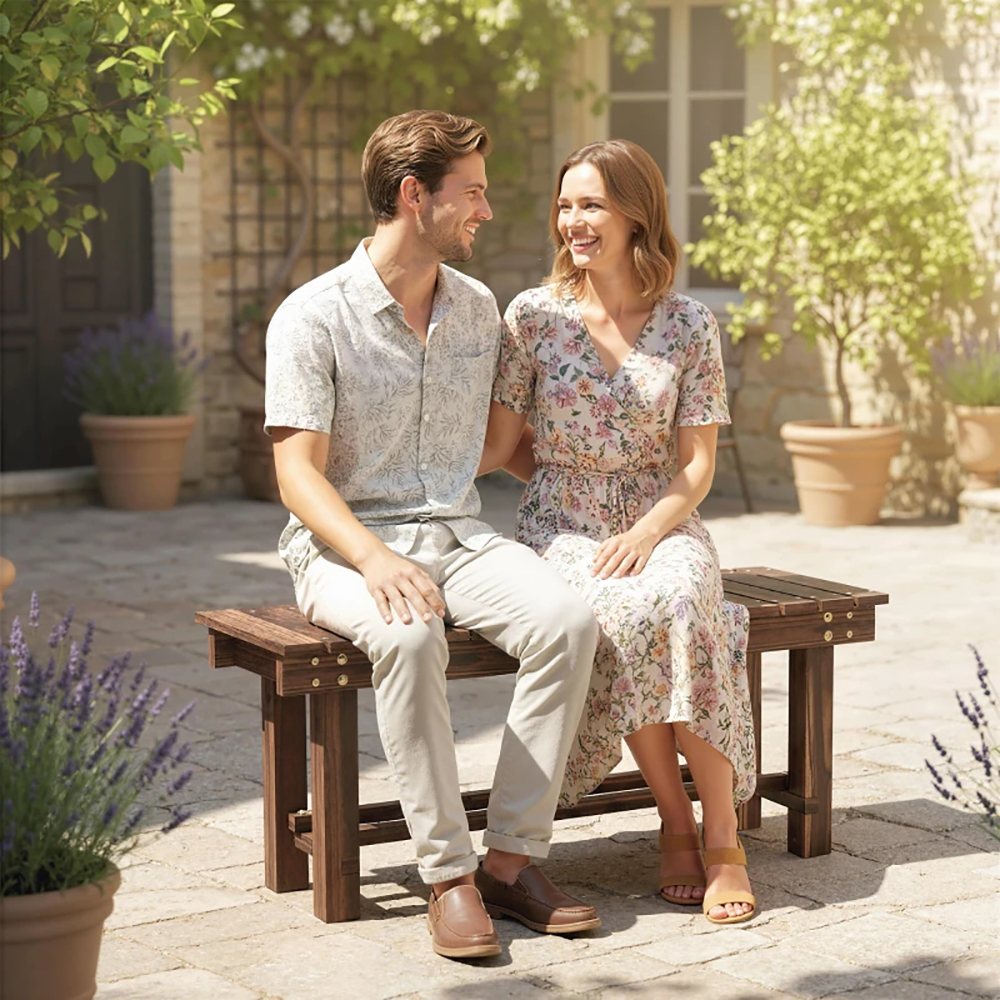 Garden Bench 0.8 Inch Seater Outdoor Bench With Storage Shelf 35.4inch...