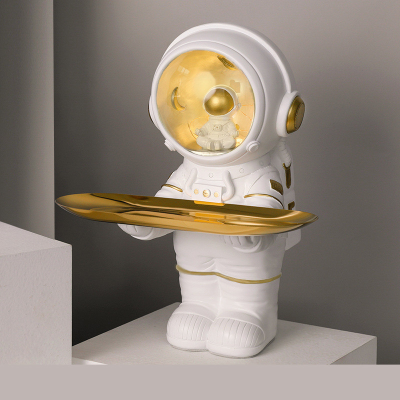 Astronaut ornament key storage desktop (grey)