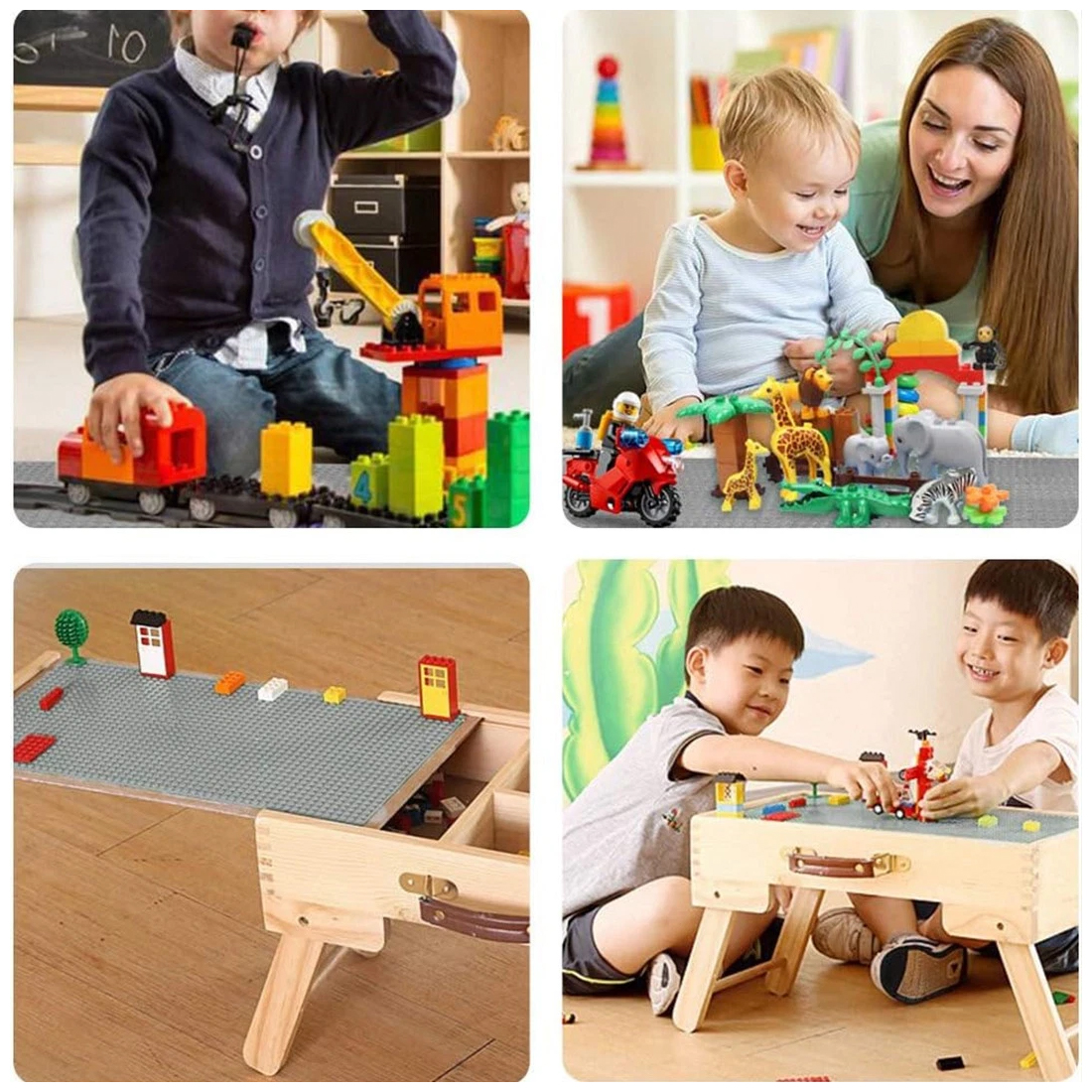 9pcs Building Block Baseboard, Educational Accessories, Toy Wall Base — image 3