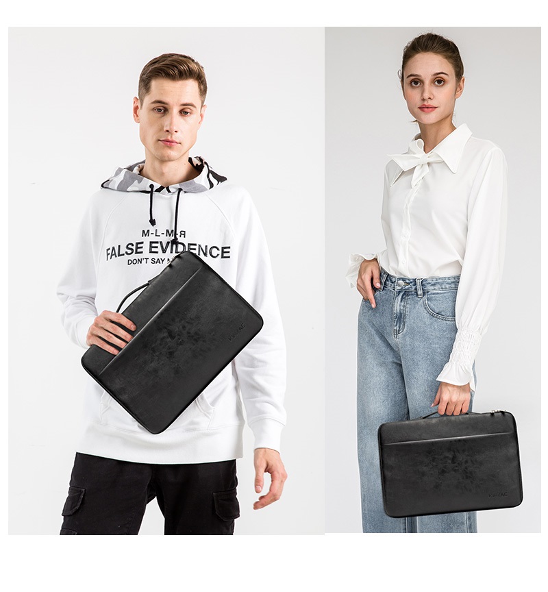 Leather Laptop Bag With Portable Liner — foto 5